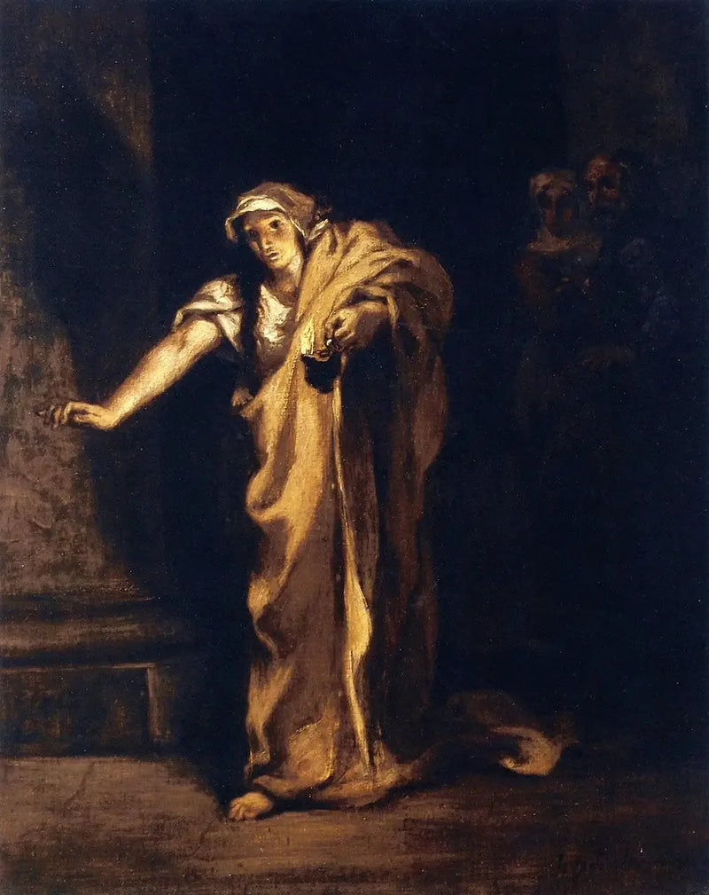 Lady Macbeth die in haar slaap wandelt - Eugène Delacroix