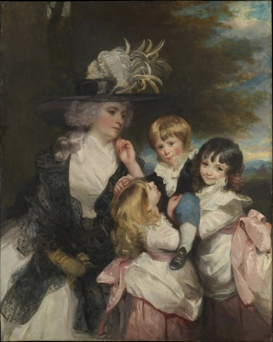 Lady Smith (Charlotte Delaval) en haar kinderen (George Henry, Louisa en Charlotte) - Joshua Reynolds

Source:
Lady Smith (Charlotte Delaval) et ses enfants (George Henry, Louisa et Charlotte) - Joshua Reynolds