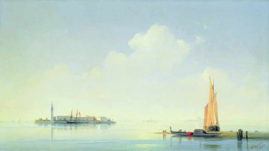 Venetiaanse lagune. Uitzicht op het eiland San Giorgio. - Ivan Aïvazovski

Source:
Lagune vénitienne. Vue de l'île de San Giorgio. - Ivan Aïvazovski