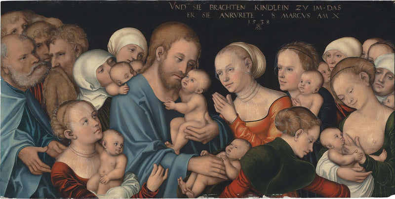 Laat de kleine kinderen tot mij komen (De Christus zegent de kinderen) - Lucas Cranach de Oudere