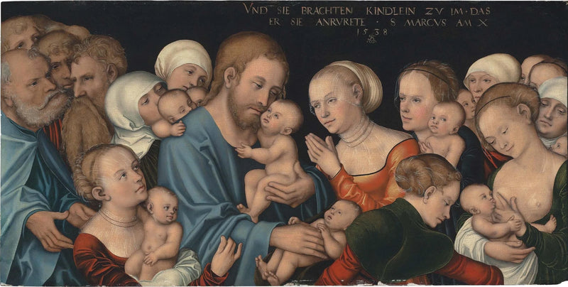 Laat de kleine kinderen tot mij komen (De Christus zegent de kinderen) - Lucas Cranach de Oudere