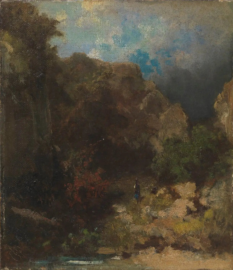 Melkmeisje in het bergbos - Carl Spitzweg