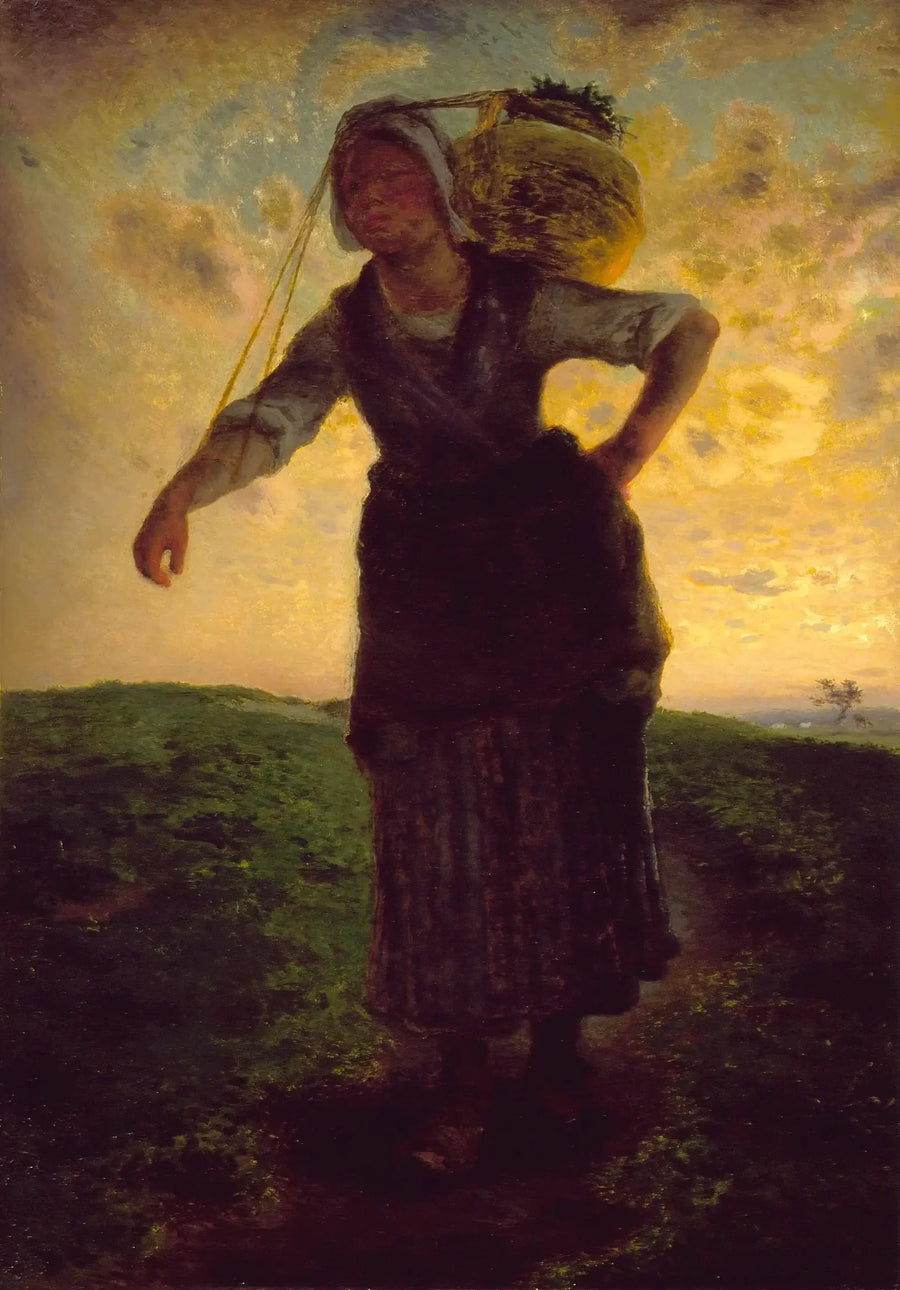 Normandische zuivelvrouw in Gréville - Jean-François Millet