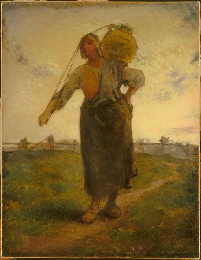 Normandische zuivelvrouw in Gréville - Jean-François Millet