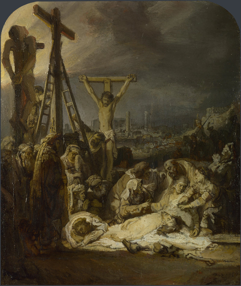 De rouw over het lichaam van de dode Christus - Rembrandt