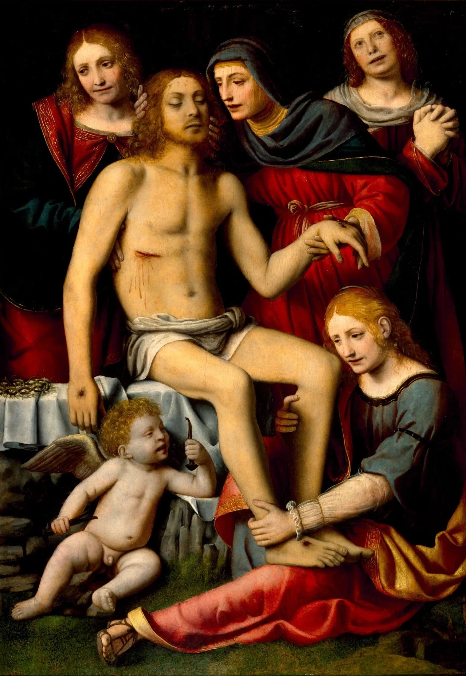 Lamentation sur le Christ mort - Bernardino Luini image 1 tableau peint à l’huile sur toile