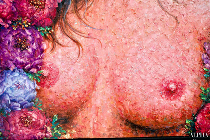 L’amour en Fleurs | 200 x 200 cm Reproductions de tableaux à la peinture à l’huile
