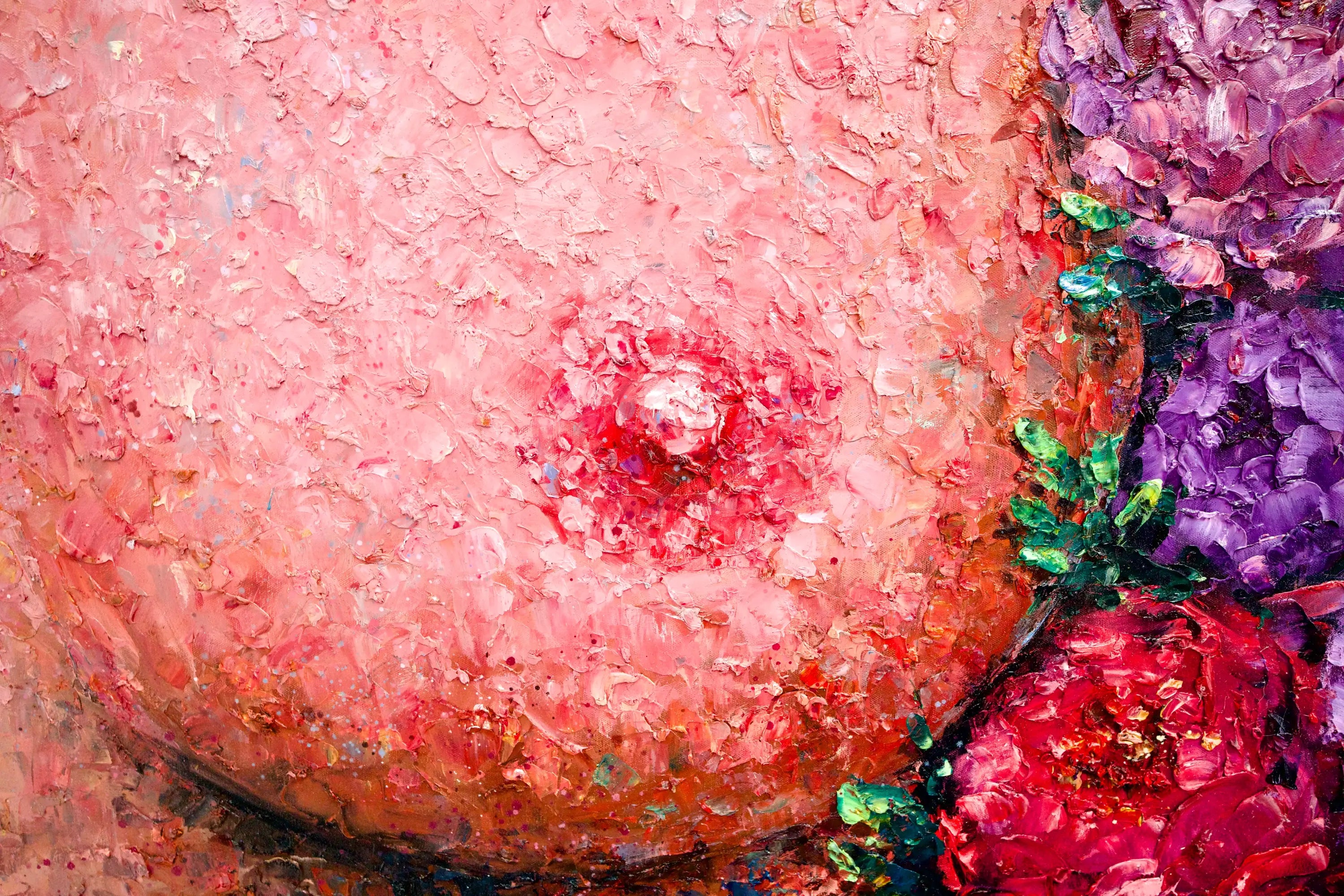 L’amour en Fleurs | 200 x 200 cm Reproductions de tableaux à la peinture à l’huile