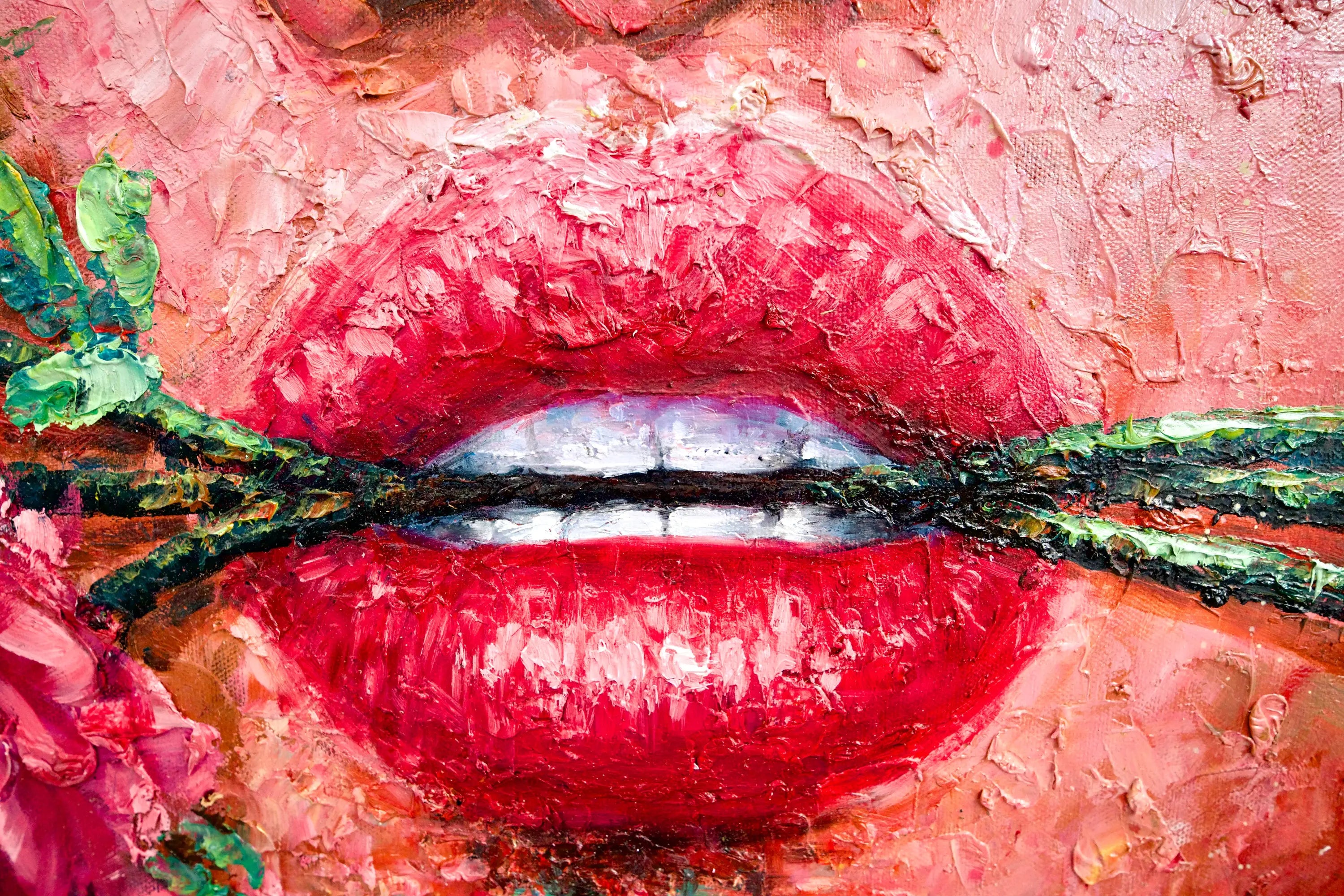 L’amour en Fleurs | 200 x 200 cm Reproductions de tableaux à la peinture à l’huile