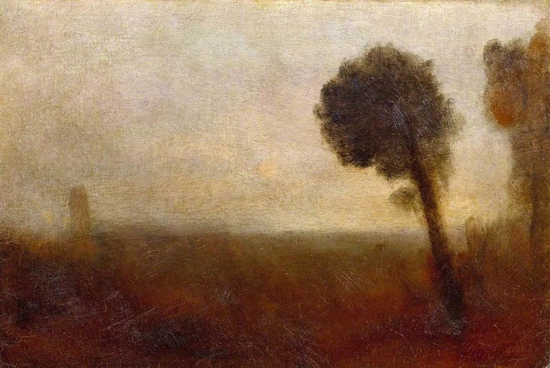 Landschap met een Boom aan de Rechterkant - J. M. W. Turner