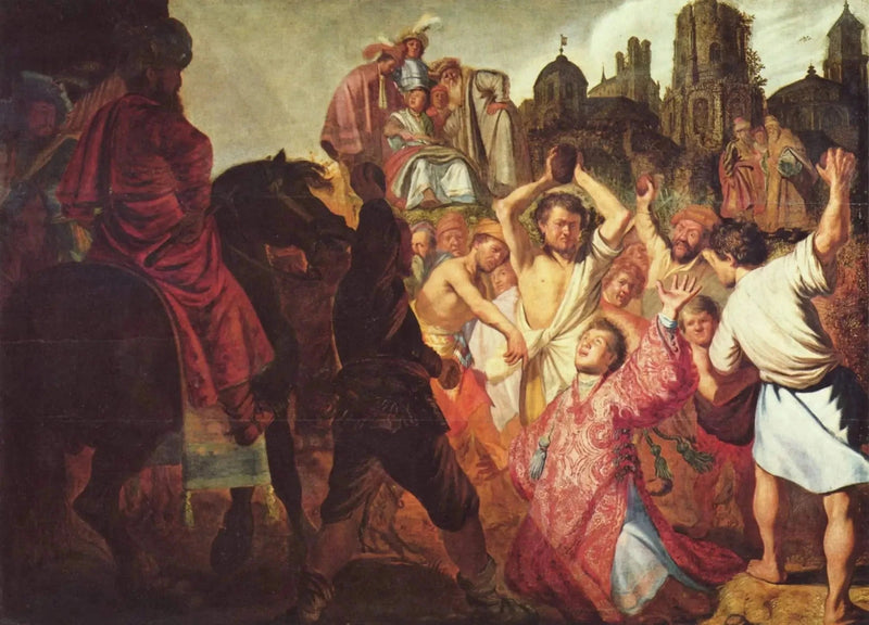 De Steniging van Sint Stefanus - Rembrandt