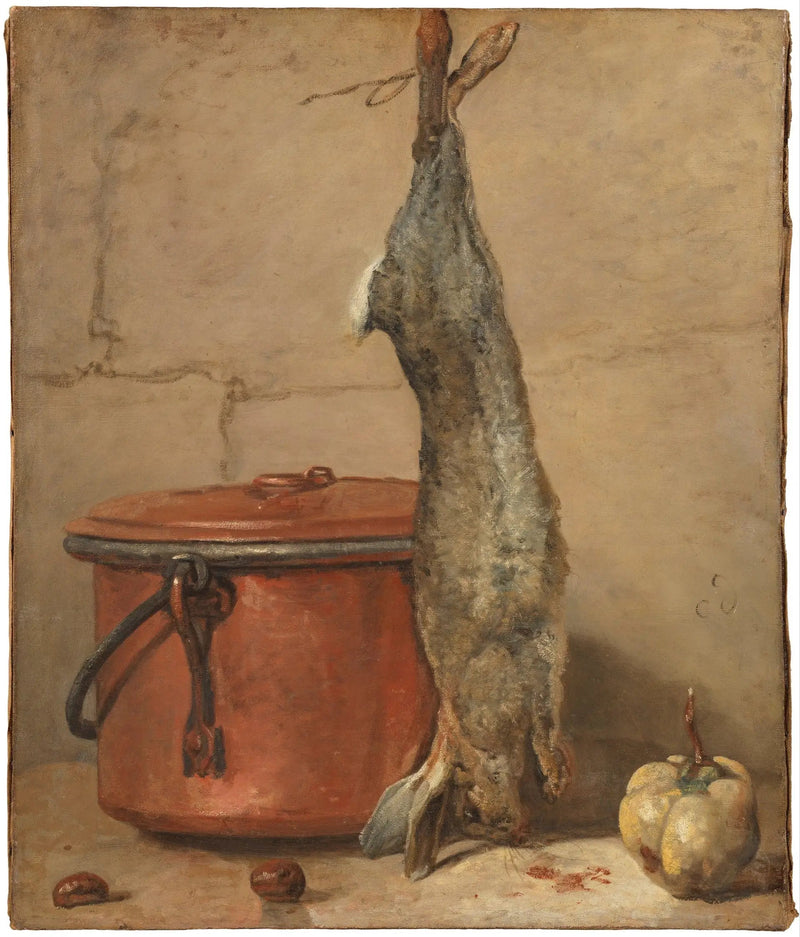 Konijn en koperen ketel - Jean Simeón Chardin