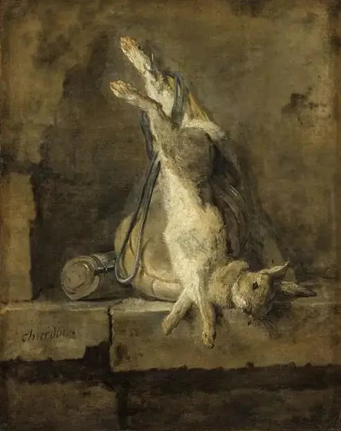 Dode haas en jachtuitrusting - Jean Simeón Chardin
