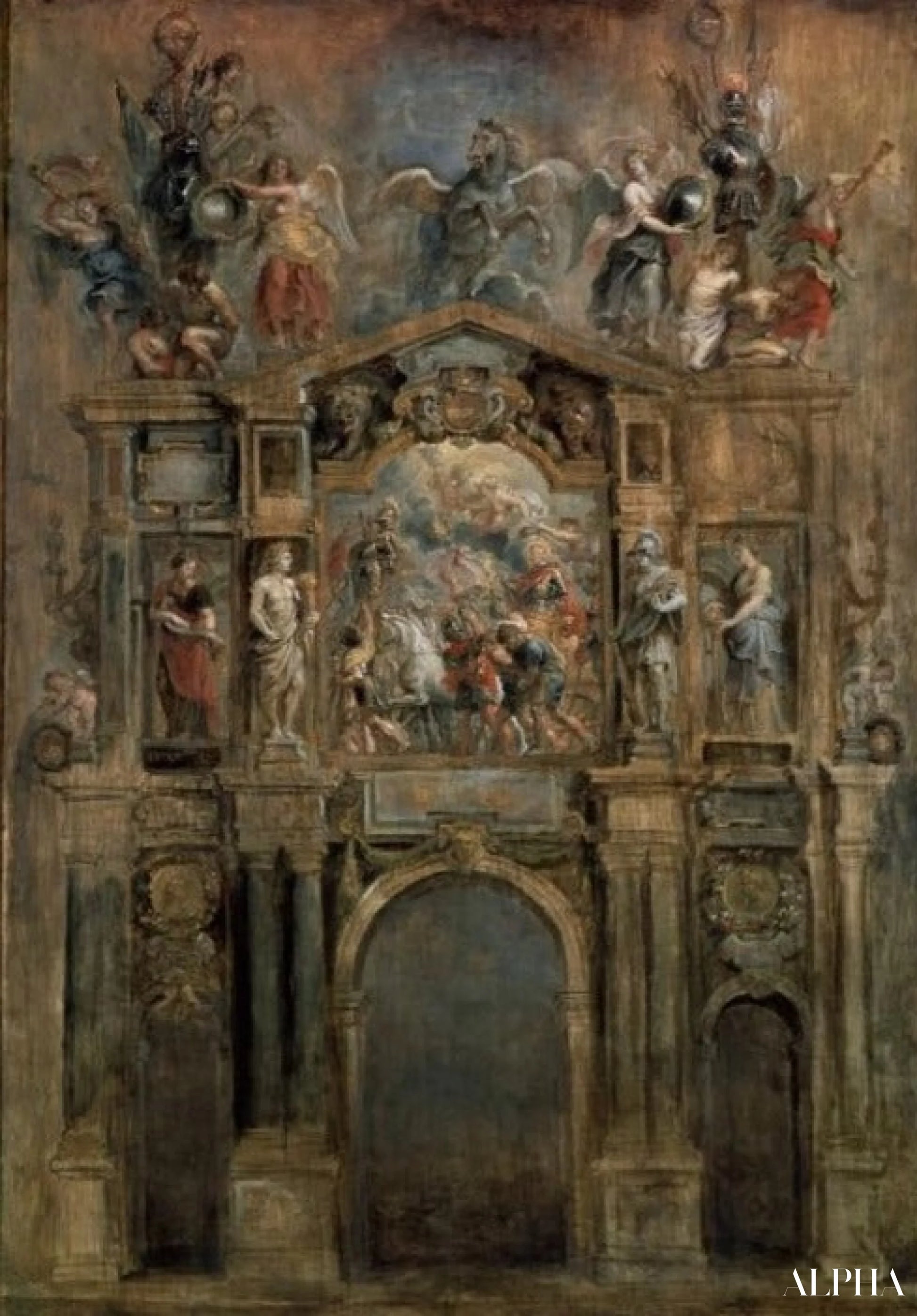 De boog van Ferdinand - Peter Paul Rubens - Reproducties van schilderijen en hoogwaardige schilderijen
