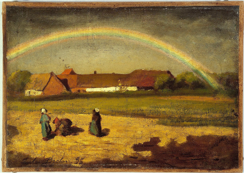 De regenboog in Courrières - Jules Breton