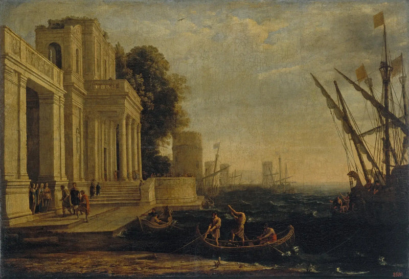 De aankomst van Ulysses aan het hof van koning Lycomedes - Claude Lorrain