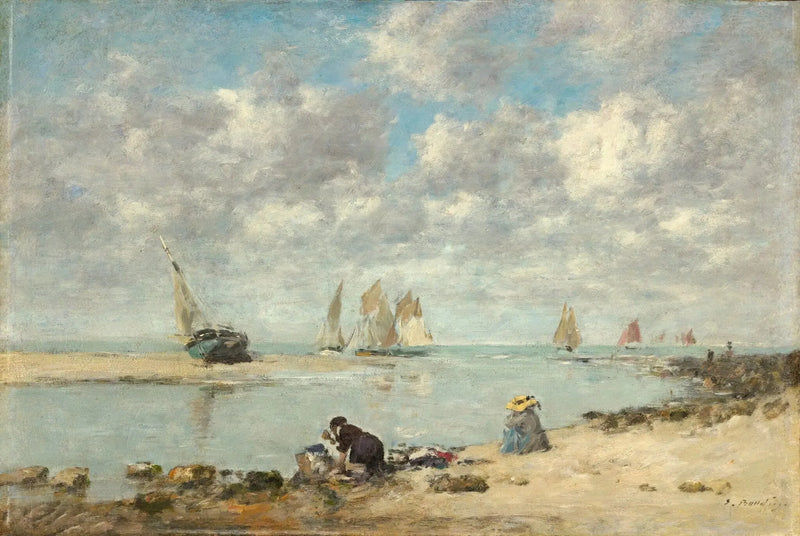 Wasvrouw bij Trouville - Eugène Boudin