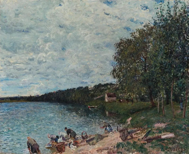 Wasvrouwen Bij Champagne - Alfred Sisley