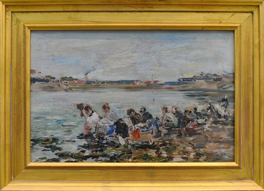 Wasvrouwen aan de Touques - Eugène Boudin