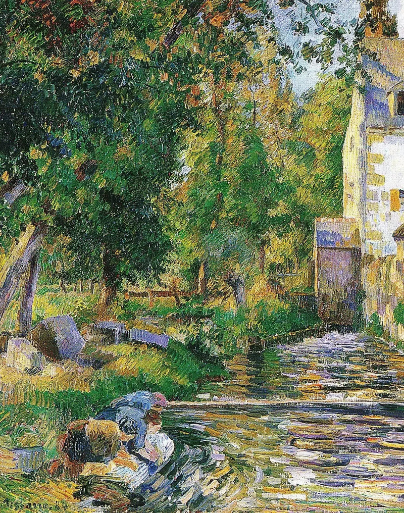 Wasplaats en molen van Osny - Camille Pissarro