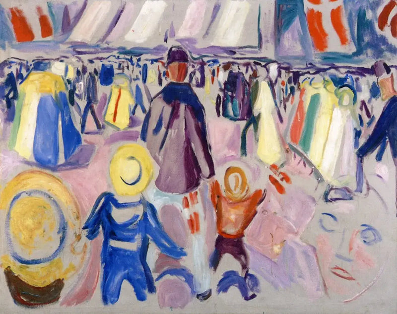17 mei in een klein Noors stadje - Edvard Munch