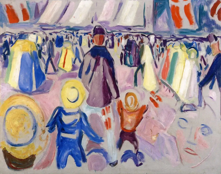 17 mei in een klein Noors stadje - Edvard Munch
