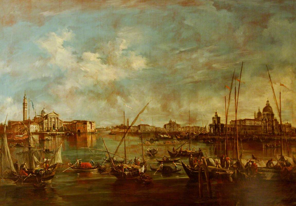 Le Bacino di San Marco avec les églises de San Giorgio Maggiore et Santa Maria della Salute Venise - Francesco Guardi