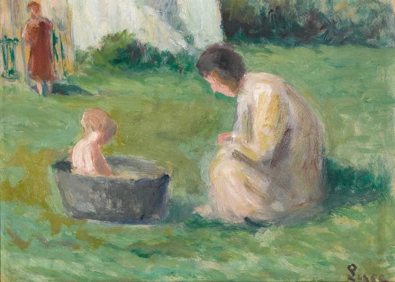 Het babybadje - Maximilien Luce
