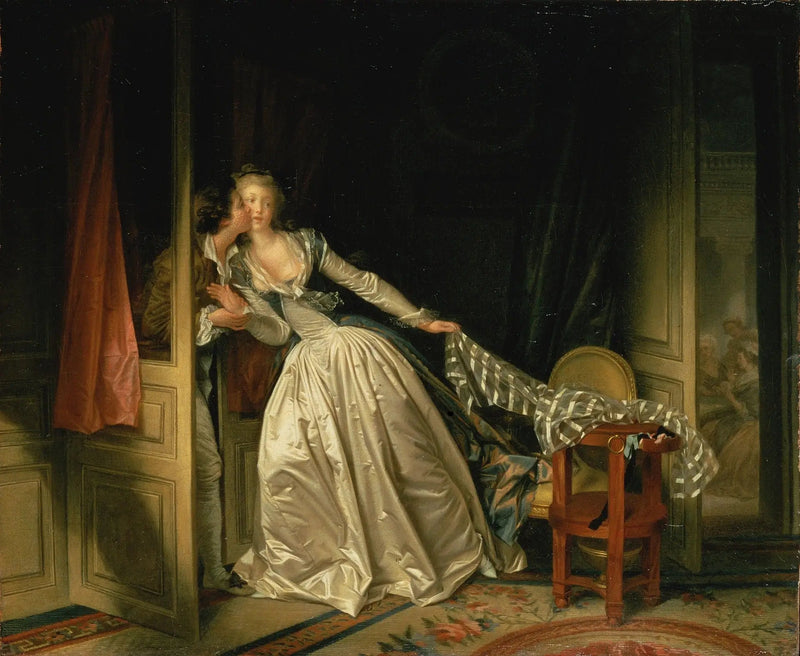 De stiekeme kus - Jean-Honoré Fragonard