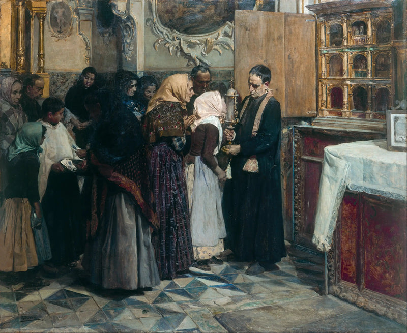 De Kus bij de Relikwie - Joaquín Sorolla