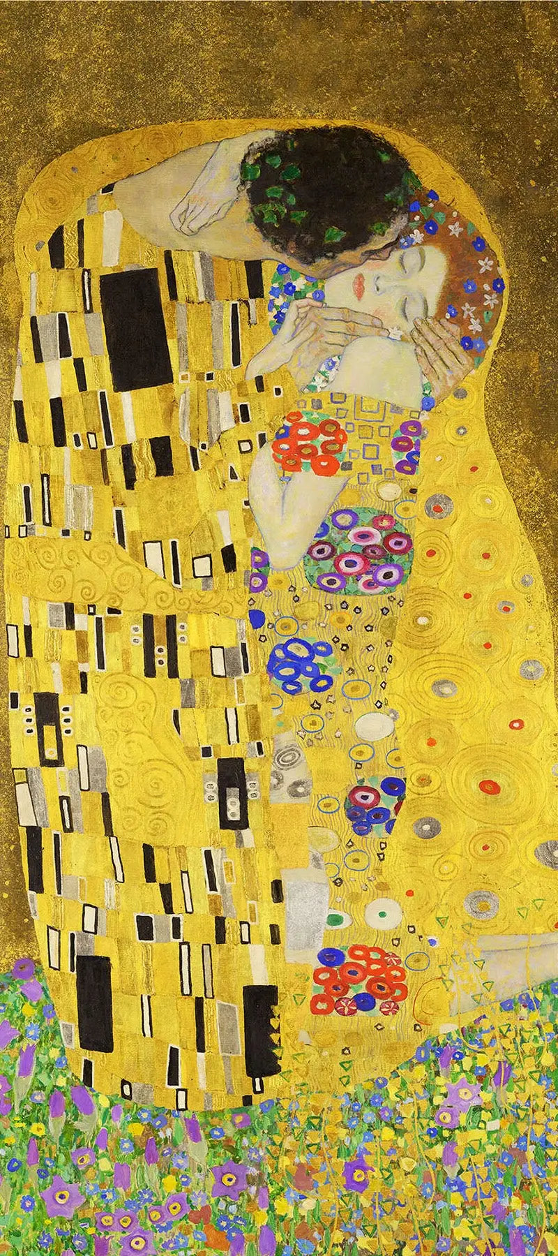 💛 De Kus (Detail II) – Gustav Klimt (1907–1908)