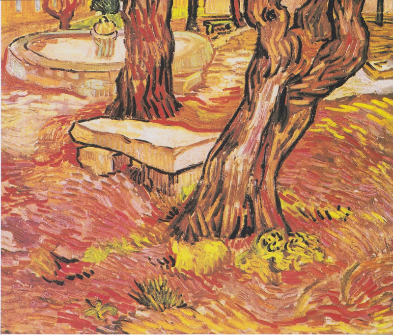 De stenen bank in de tuin van het Saint-Paul ziekenhuis - Vincent van Gogh