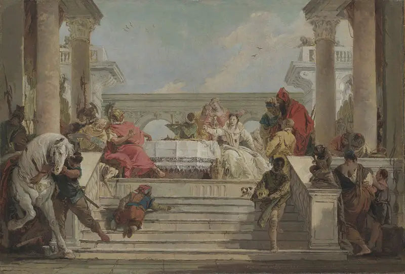 Het Banket van Cleopatra - Giovanni Battista Tiepolo