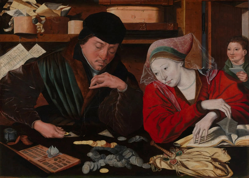 De bankier en zijn vrouw - Marinus van Reymerswale