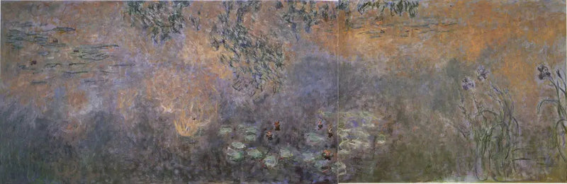 De vijver met waterlelies en irissen - Claude Monet