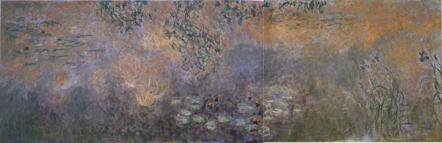 De vijver met waterlelies en irissen - Claude Monet