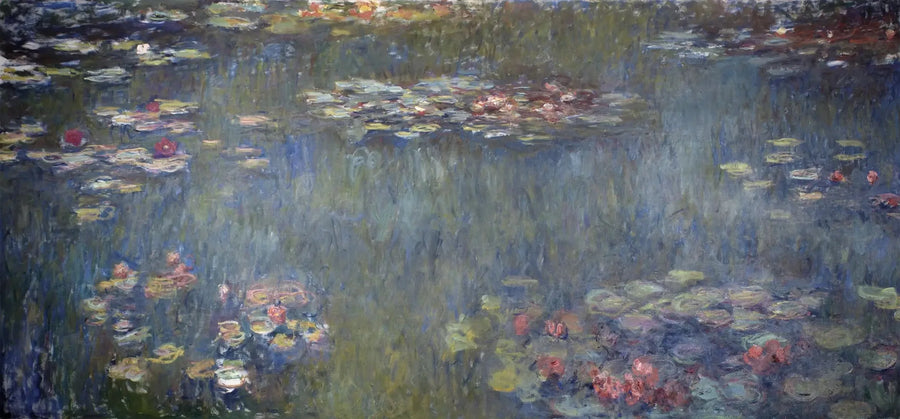 De vijver met waterlelies, groene reflecties - Claude Monet