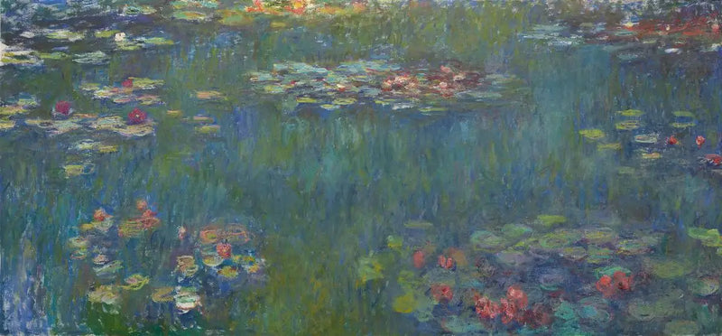 De vijver met waterlelies, groene reflecties - Claude Monet
