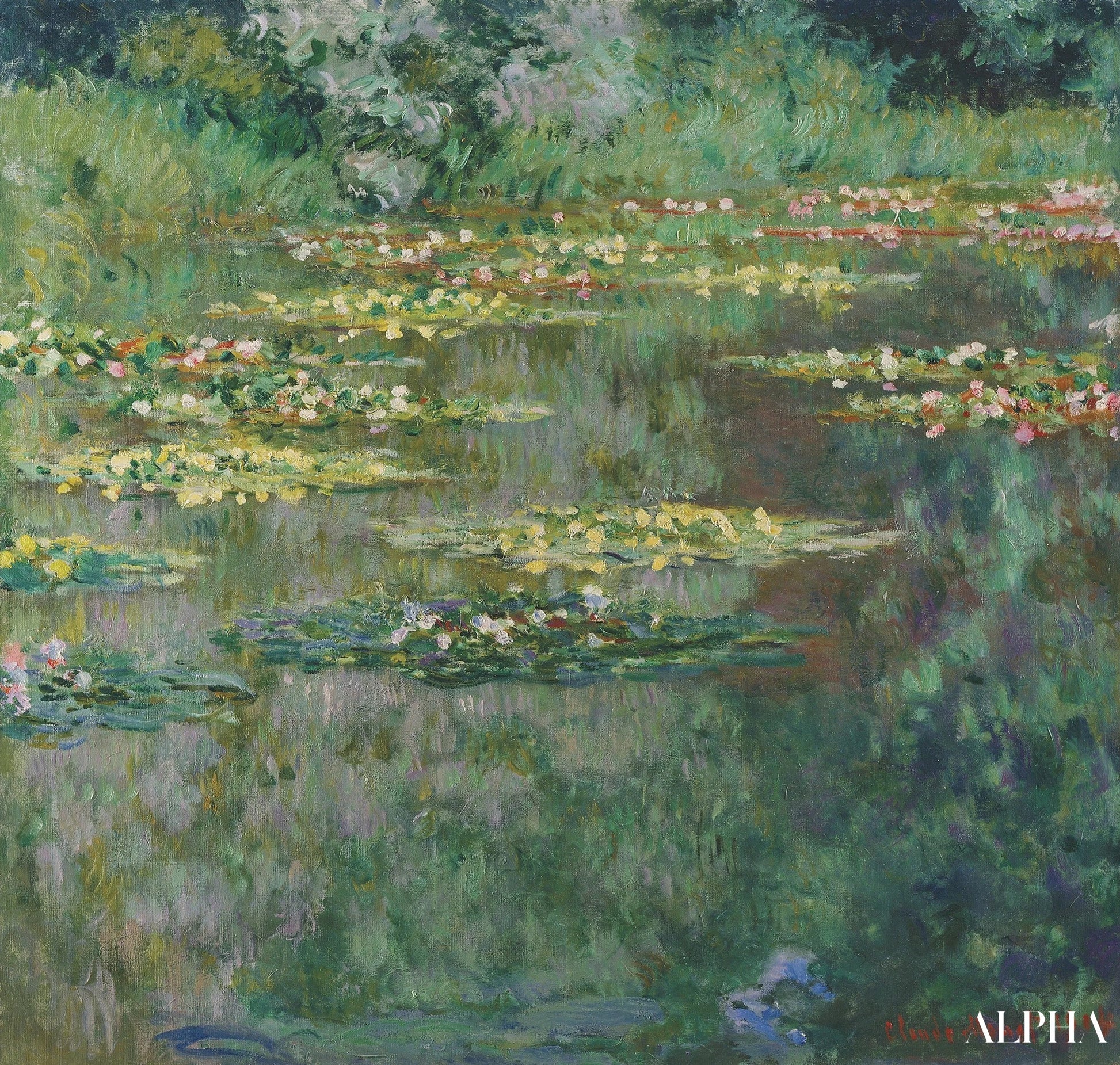 Het Nymphéas-bassin - Claude Monet - Reproducties van schilderijen en hoogwaardige schilderijen