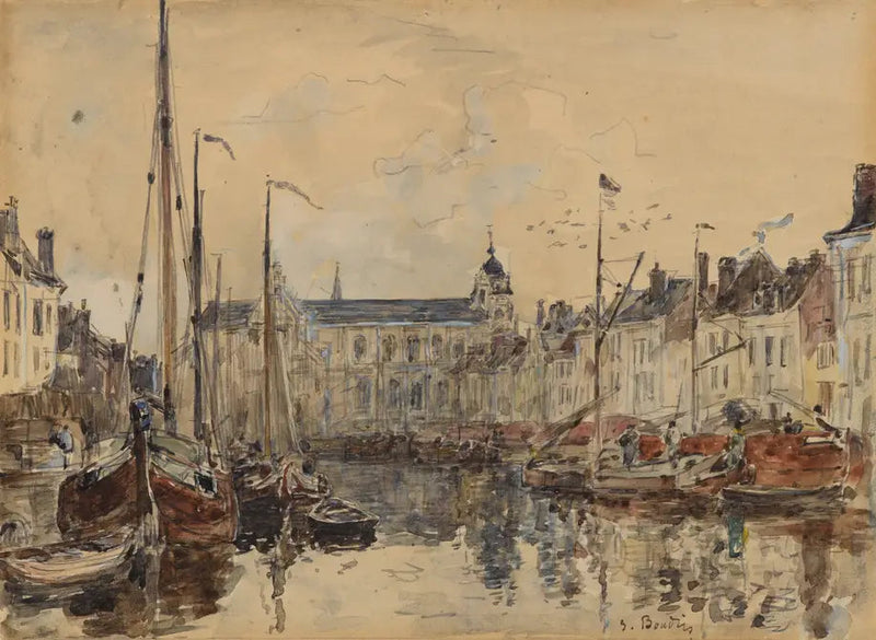 De Handelsvijver in Brussel - Eugène Boudin