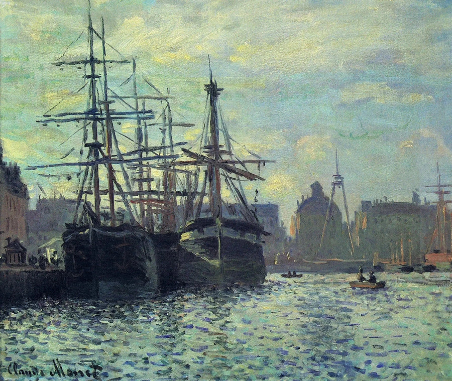 Het handelsbekken, Le Havre W294 - Claude Monet