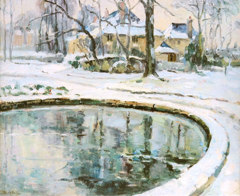 Het bassin, sneeuw - Robert Antoine Pinchon