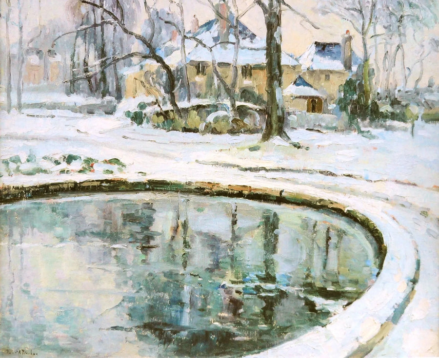 Het bassin, sneeuw - Robert Antoine Pinchon