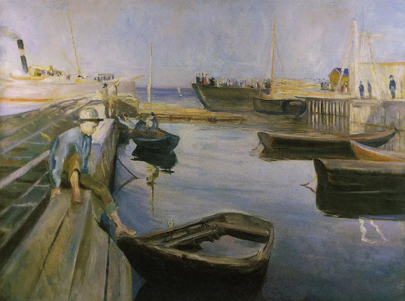 De stoomboot arriveert - Edvard Munch