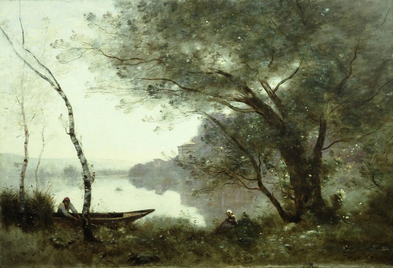 De bootwerker van Mortefontaine - Jean-Baptiste Camille Corot