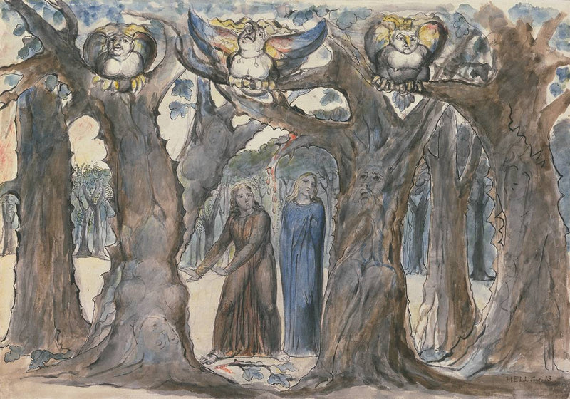 Het Bos van de Zelfmoordenaars: De Harpijen en de Zelfmoordenaars - William Blake