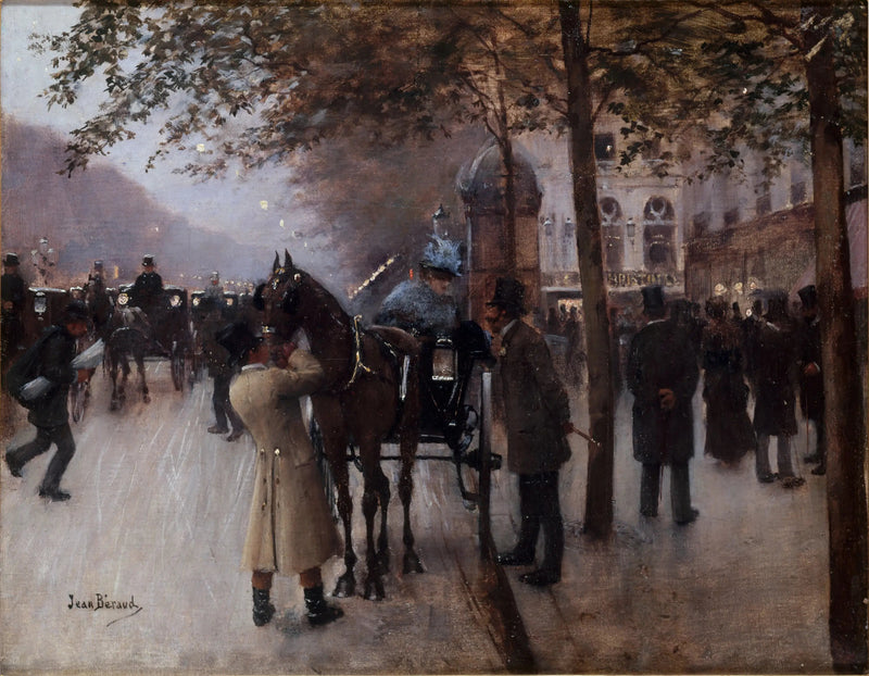De boulevard des Capucines, 's avonds, voor Café Napolitain - Jean Béraud

Source:
Le boulevard des Capucines, le soir, devant le Café Napolitain - Jean Béraud