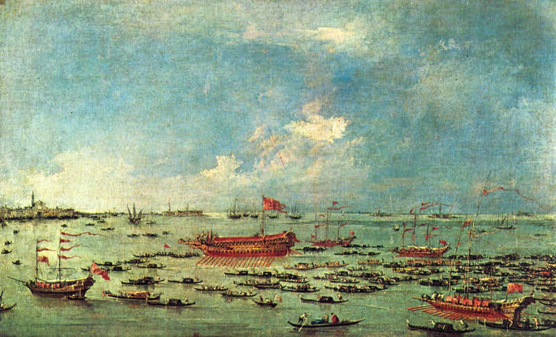 De Bucentaure bij San Nicolò di Lido - Francesco Guardi