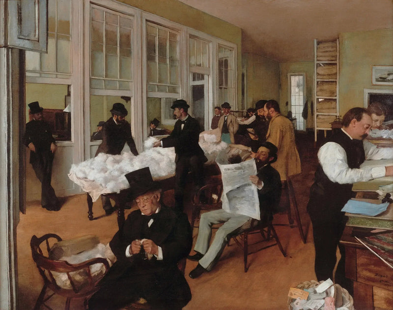 Het Katoenbureau in New Orleans - Edgar Degas