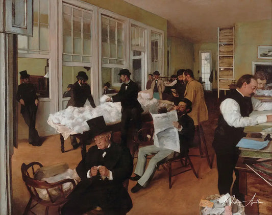 Le Bureau de coton à La Nouvelle-Orléans - Edgar Degas - Reproductions de tableaux et peintures haut de gamme